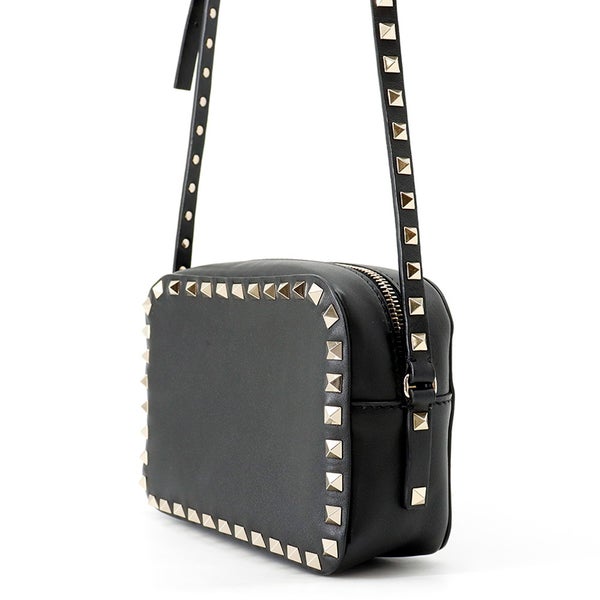 ヴァレンティノ・ガラヴァーニ ショルダーバッグ ロックスタッズ スモール レザー VALENTINO 黒