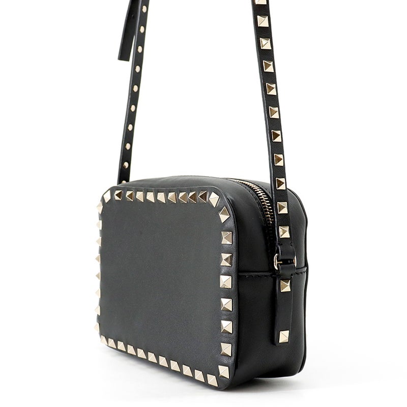 ヴァレンティノ・ガラヴァーニ ショルダーバッグ ロックスタッズ スモール レザー VALENTINO 黒