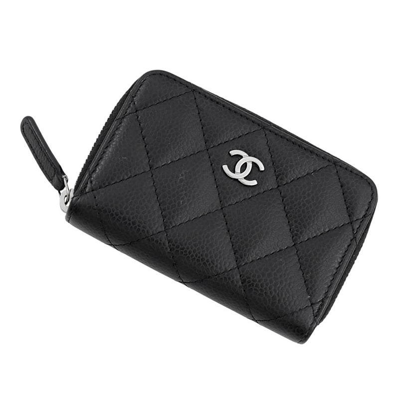 シャネル コインケース マトラッセ ココマーク クラシック ジップコインパース キャビアスキン AP0216 CHANEL 小銭入れ 黒