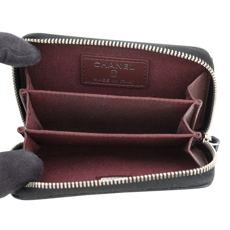 シャネル コインケース マトラッセ ココマーク クラシック ジップコインパース キャビアスキン AP0216 CHANEL 小銭入れ 黒