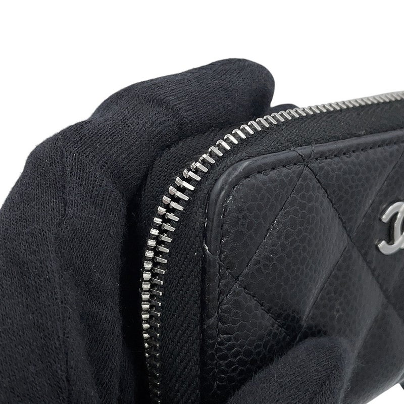 シャネル コインケース マトラッセ ココマーク クラシック ジップコインパース キャビアスキン AP0216 CHANEL 小銭入れ 黒