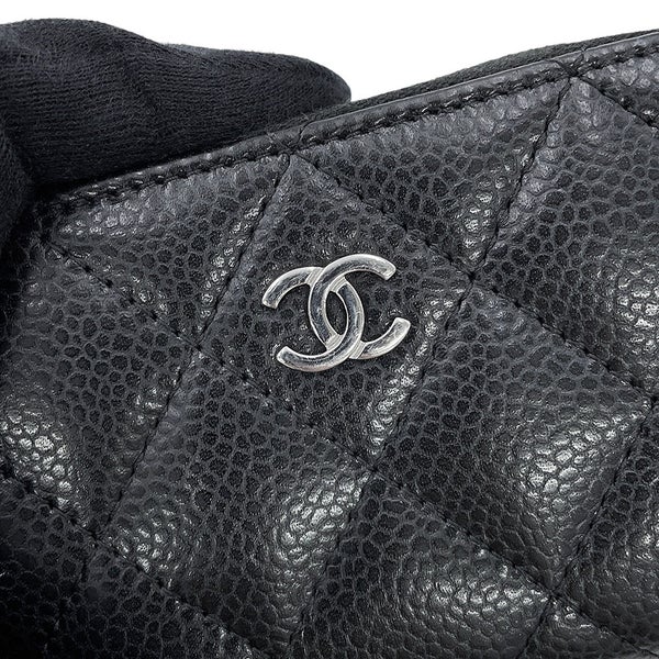 シャネル コインケース マトラッセ ココマーク クラシック ジップコインパース キャビアスキン AP0216 CHANEL 小銭入れ 黒