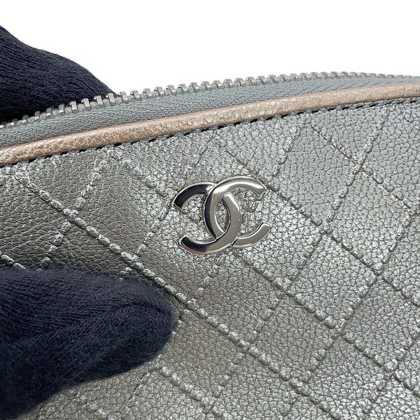シャネル ポーチ マトラッセ コスメティックポーチ レザー CHANEL 小物入れ