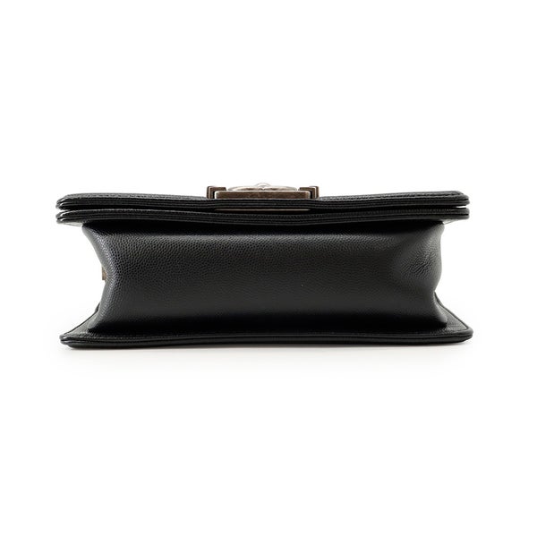 シャネル チェーンショルダーバッグ ボーイシャネル スモール マトラッセ ココマーク キャビアスキン A67085 BOY CHANEL 黒