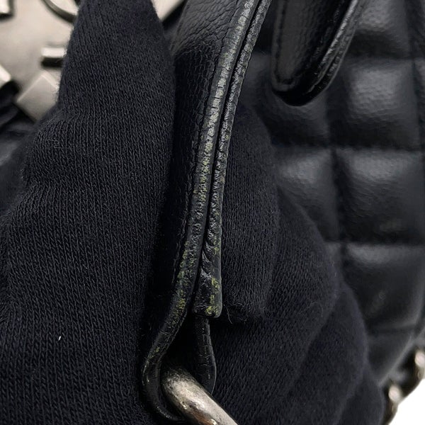シャネル チェーンショルダーバッグ ボーイシャネル スモール マトラッセ ココマーク キャビアスキン A67085 BOY CHANEL 黒