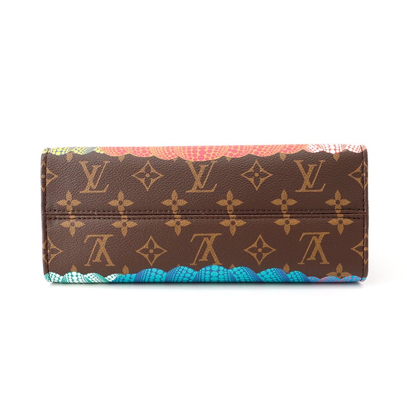 ルイヴィトン ハンドバッグ モノグラム LV×YK オンザゴーPM M46467 LOUIS VUITTON 2way 草間彌生コラボ