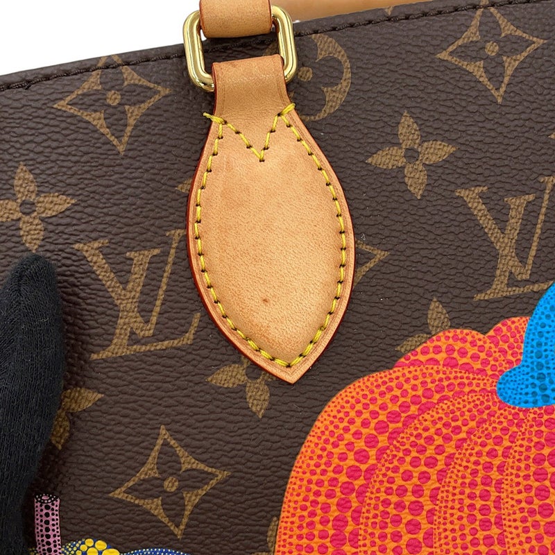 ルイヴィトン ハンドバッグ モノグラム LV×YK オンザゴーPM M46467 LOUIS VUITTON 2way 草間彌生コラボ