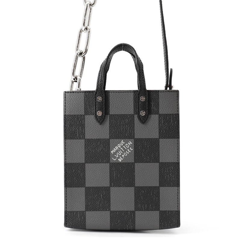 ルイヴィトン ハンドバッグ ダミエ・チェッカーボード サック・プラXS N60479 LOUIS VUITTON 2way 黒 ブラック