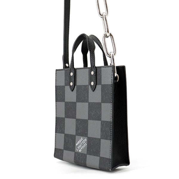 ルイヴィトン ハンドバッグ ダミエ・チェッカーボード サック・プラXS N60479 LOUIS VUITTON 2way 黒 ブラック