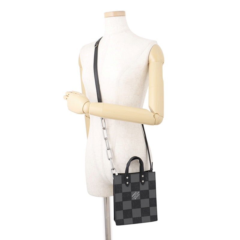 ルイヴィトン ハンドバッグ ダミエ・チェッカーボード サック・プラXS N60479 LOUIS VUITTON 2way 黒 ブラック