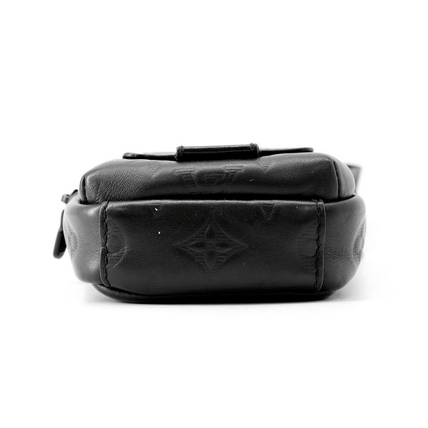 ルイヴィトン ショルダーバッグ モノグラム・シャドウ ダブル・フォンポーチ M81323 LOUIS VUITTON ブラック 黒