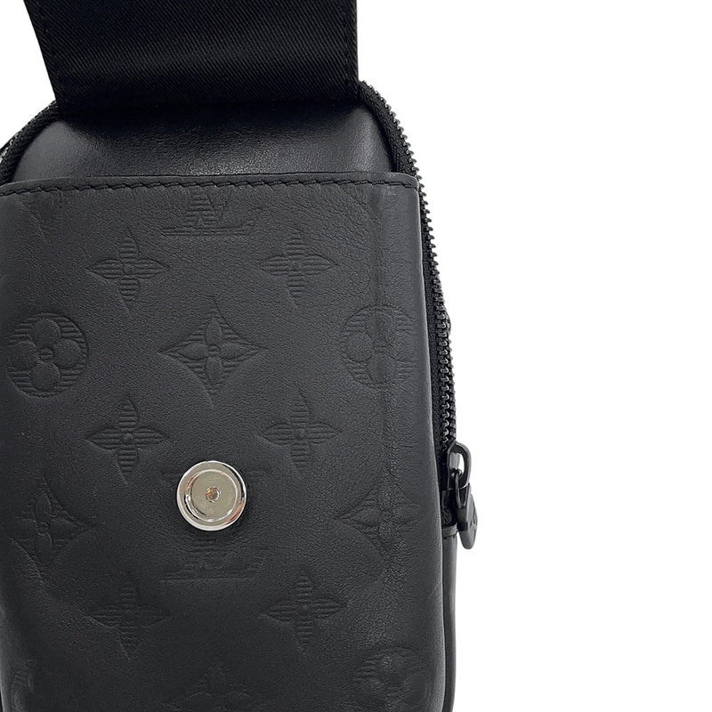 ルイヴィトン ショルダーバッグ モノグラム・シャドウ ダブル・フォンポーチ M81323 LOUIS VUITTON ブラック 黒