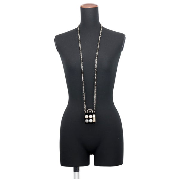 シャネル ネックレス アイシャドウパレットモチーフ ミラー ココマーク B23 S ABA744 CHANEL アクセサリー
