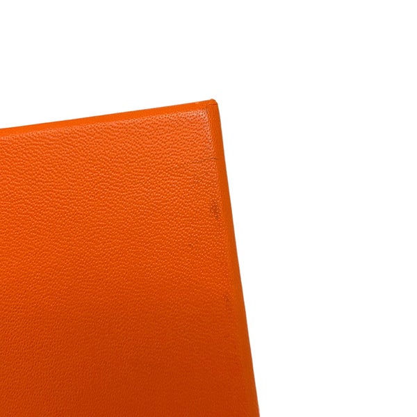 エルメス エコバッグ シルキーポップ オレンジ/マルチカラー/シルバー金具 ブッフルスキッパー/シルク □L刻印 HERMES 折りたたみ式