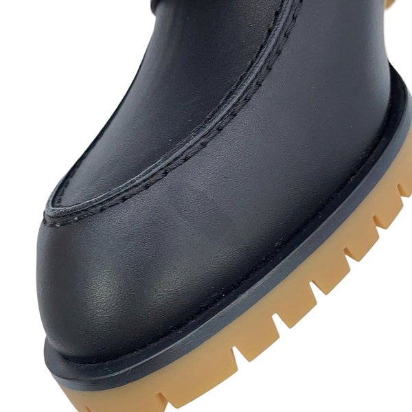 エルメス フォック60 パンプス レザー レディースサイズ38 1/2 HERMES 靴 黒 ローファー