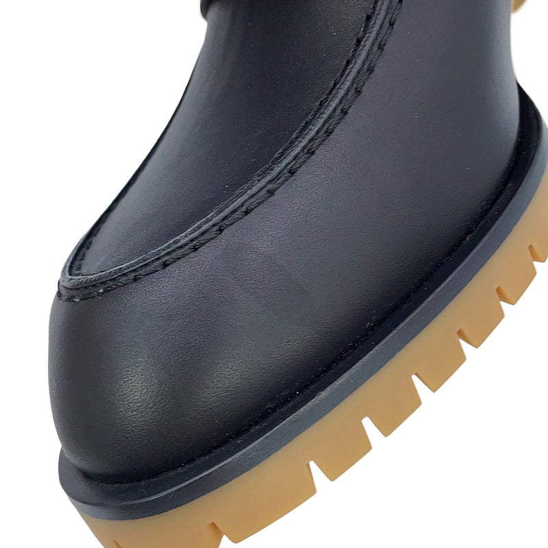エルメス フォック60 パンプス レザー レディースサイズ38 1/2 HERMES 靴 黒 ローファー