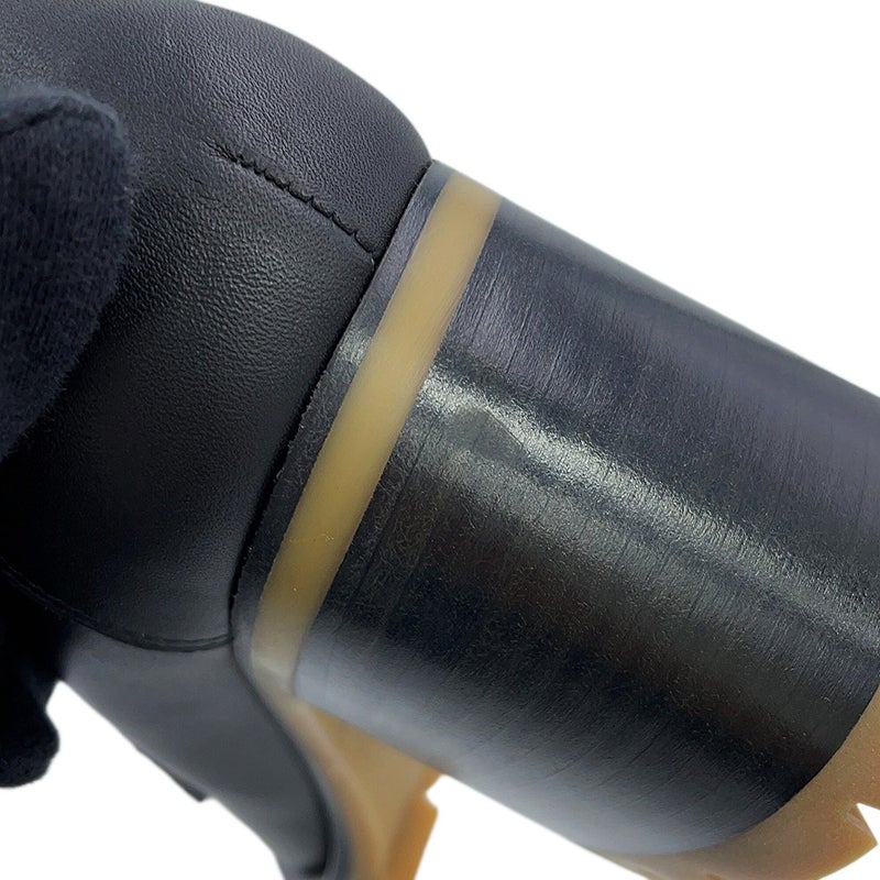 エルメス フォック60 パンプス レザー レディースサイズ38 1/2 HERMES 靴 黒 ローファー