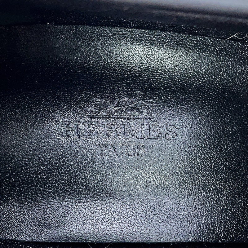 エルメス フォック60 パンプス レザー レディースサイズ38 1/2 HERMES 靴 黒 ローファー