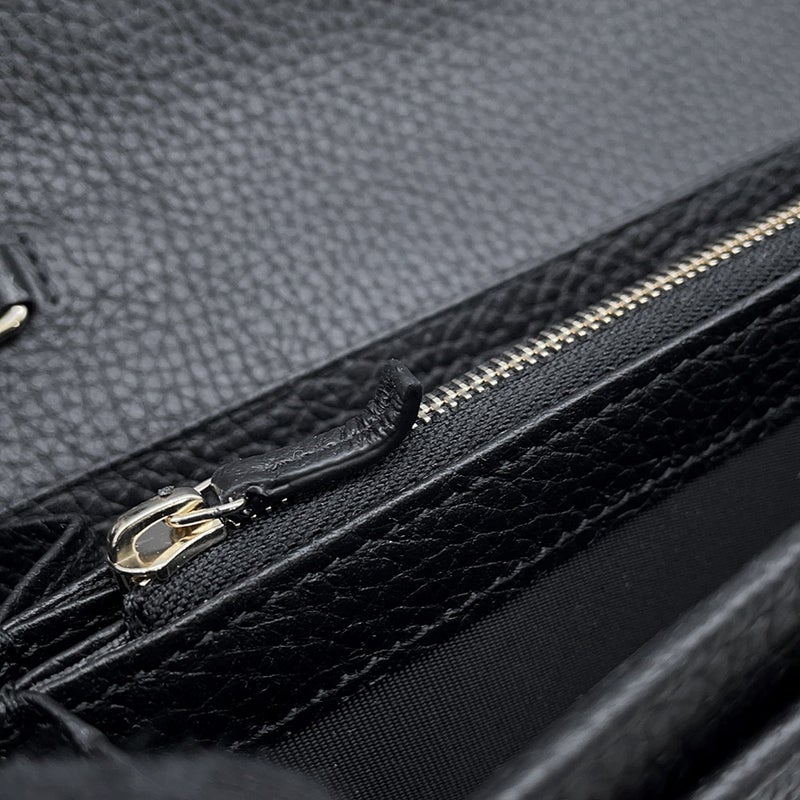 グッチ チェーンウォレット ジャッキー 1961 レザー 652681 GUCCI 財布 黒