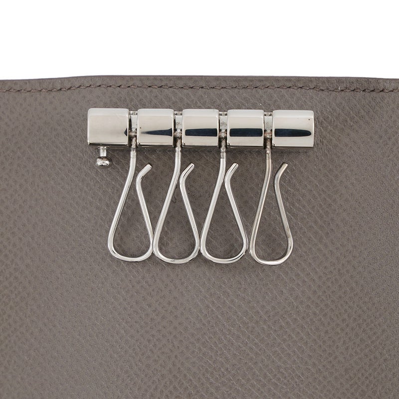 エルメス 4連キーケース ベアン エタン/シルバー金具 エプソン □Q刻印 HERMES