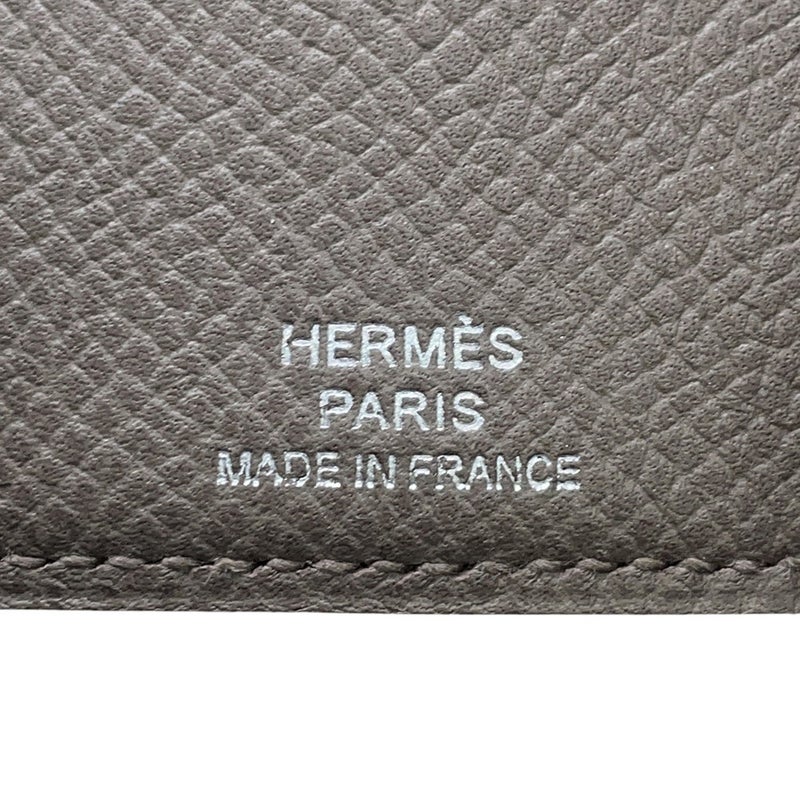 エルメス 4連キーケース ベアン エタン/シルバー金具 エプソン □Q刻印 HERMES