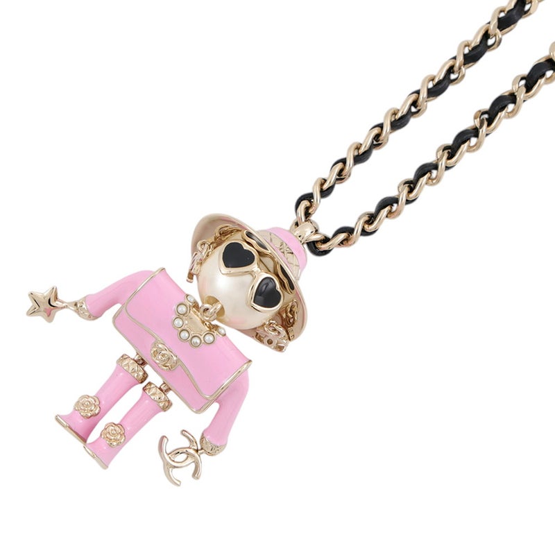 シャネル ネックレス ココマーク ガブリエル フェイクパール レザー メタル B25B ABG222 CHANEL アクセサリー