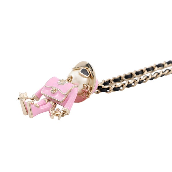 シャネル ネックレス ココマーク ガブリエル フェイクパール レザー メタル B25B ABG222 CHANEL アクセサリー