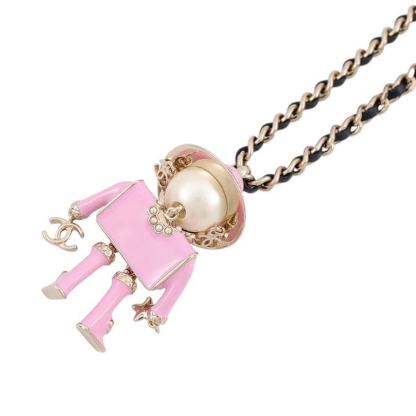 シャネル ネックレス ココマーク ガブリエル フェイクパール レザー メタル B25B ABG222 CHANEL アクセサリー