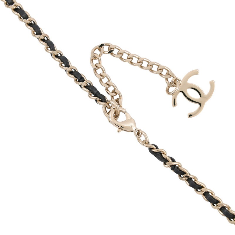 シャネル ネックレス ココマーク ガブリエル フェイクパール レザー メタル B25B ABG222 CHANEL アクセサリー