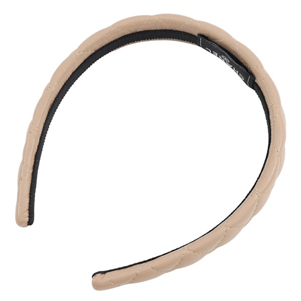 シャネル カチューシャ マトラッセ ココマーク ラムスキン 26C AAB849 CHANEL ヘアアクセサリー