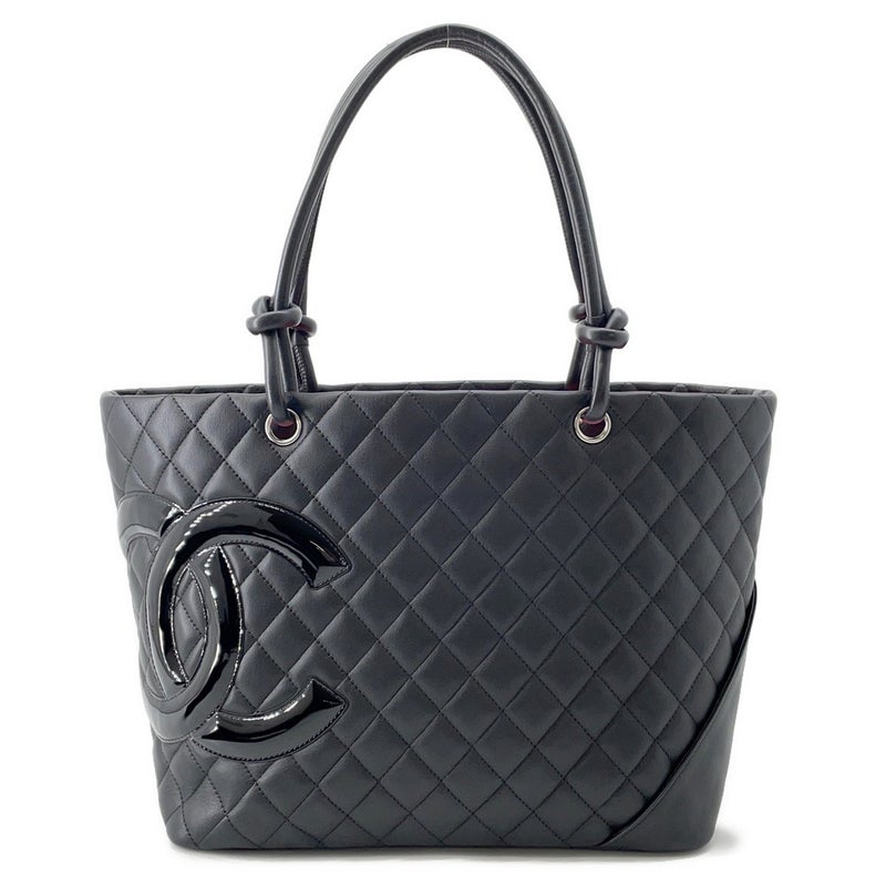 シャネル トートバッグ カンボンライン ラージトート ココマーク レザー A25169 CHANEL 黒