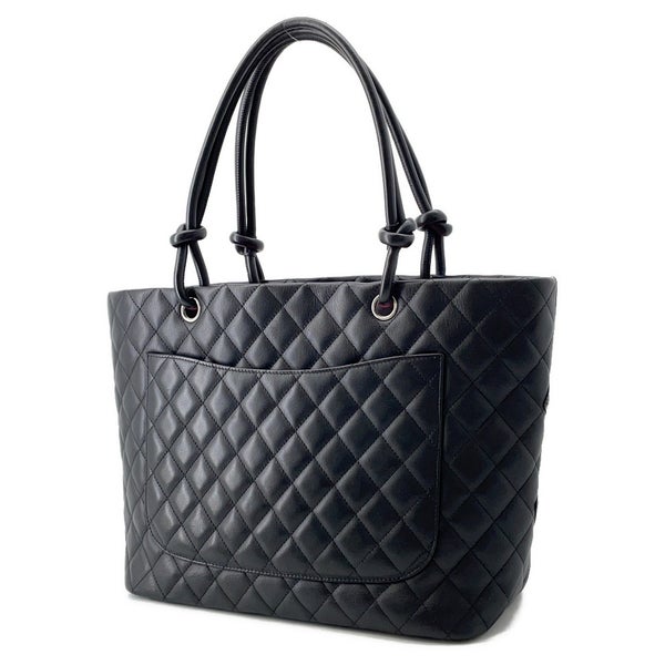 シャネル トートバッグ カンボンライン ラージトート ココマーク レザー A25169 CHANEL 黒