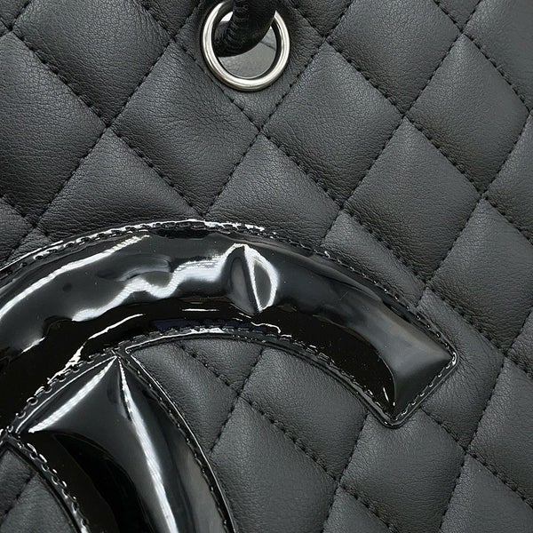 シャネル トートバッグ カンボンライン ラージトート ココマーク レザー A25169 CHANEL 黒