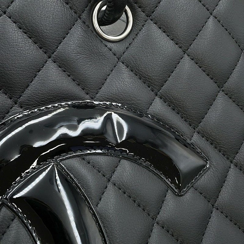 シャネル トートバッグ カンボンライン ラージトート ココマーク レザー A25169 CHANEL 黒