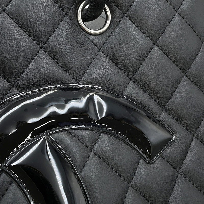 シャネル トートバッグ カンボンライン ラージトート ココマーク レザー A25169 CHANEL 黒