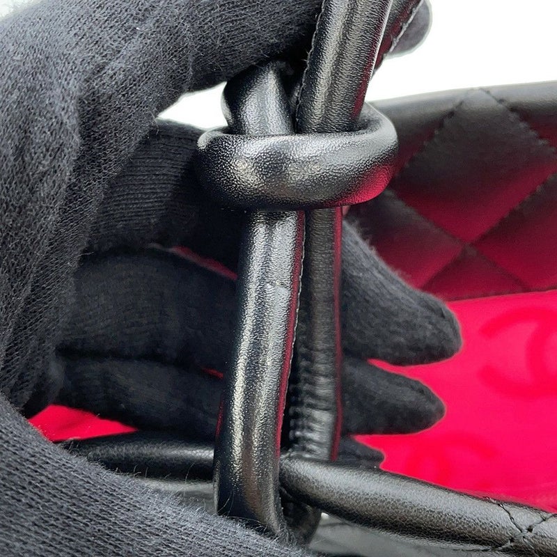 シャネル トートバッグ カンボンライン ラージトート ココマーク レザー A25169 CHANEL 黒