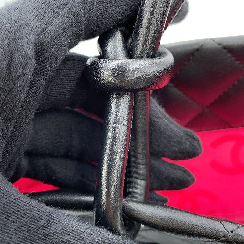 シャネル トートバッグ カンボンライン ラージトート ココマーク レザー A25169 CHANEL 黒