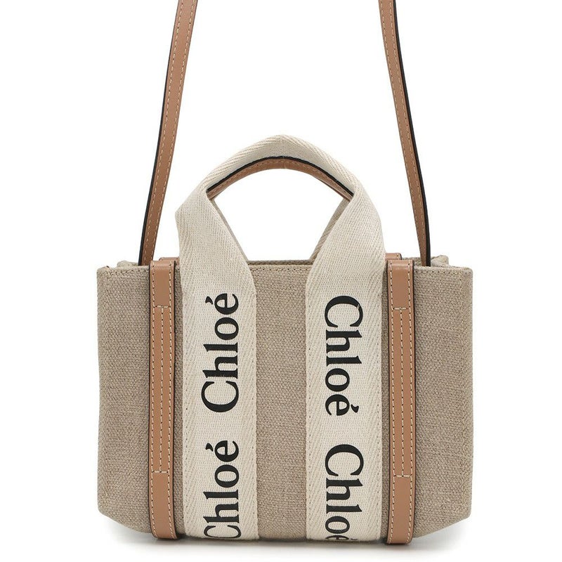 クロエ ハンドバッグ ウッディ トート ミニ キャンバス CHC22AP237I2690U Chloe 2way