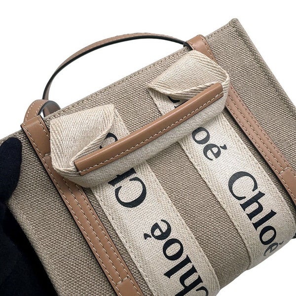 クロエ ハンドバッグ ウッディ トート ミニ キャンバス CHC22AP237I2690U Chloe 2way