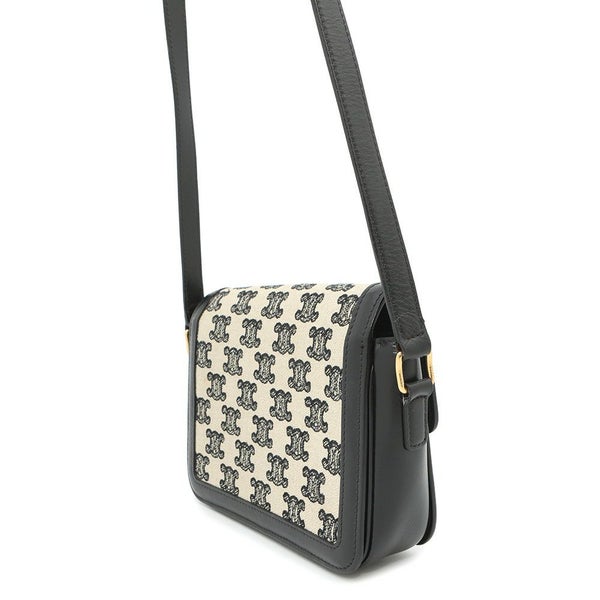 セリーヌ ショルダーバッグ ティーン トリオンフ キャンバス 188882 CELINE 黒