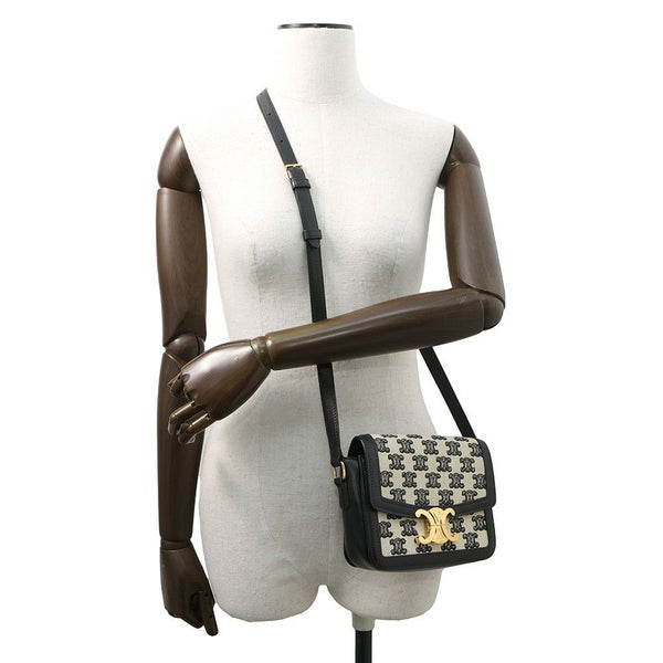 セリーヌ ショルダーバッグ ティーン トリオンフ キャンバス 188882 CELINE 黒