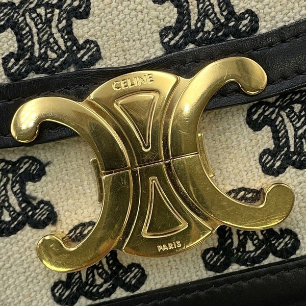 セリーヌ ショルダーバッグ ティーン トリオンフ キャンバス 188882 CELINE 黒