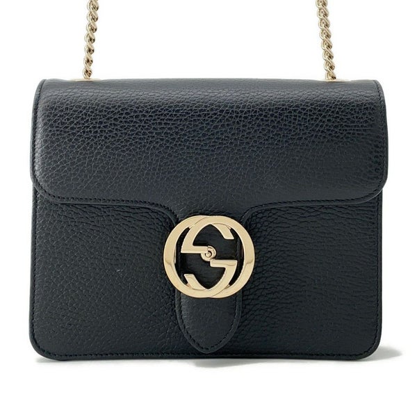 グッチ チェーンショルダーバッグ インターロッキングG 510304 GUCCI アウトレット品 黒