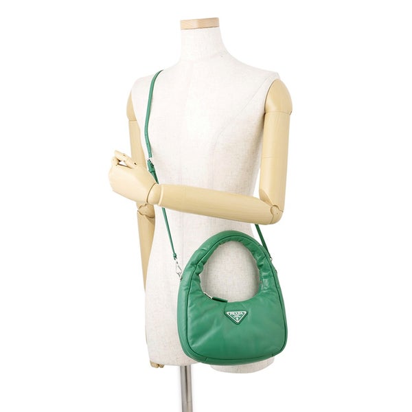 プラダ ハンドバッグ ソフト パデッド ミニバッグ ナッパレザー 1BA384 PRADA 2way