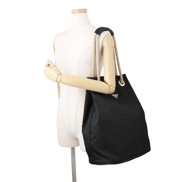 プラダ トートバッグ Re-Nylon マリナー ミディアム ナイロン 2VG133 PRADA 黒