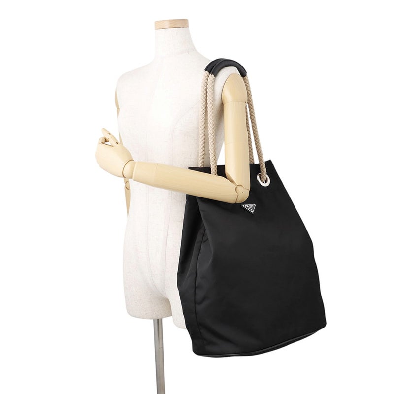 プラダ トートバッグ Re-Nylon マリナー ミディアム ナイロン 2VG133 PRADA 黒