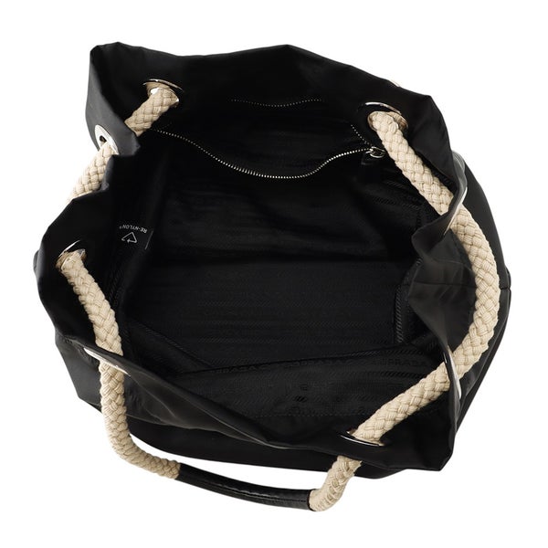 プラダ トートバッグ Re-Nylon マリナー ミディアム ナイロン 2VG133 PRADA 黒