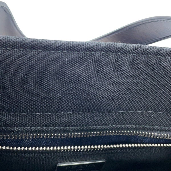 プラダ ハンドバッグ ロゴ デニム 1BG311 PRADA 2way 黒