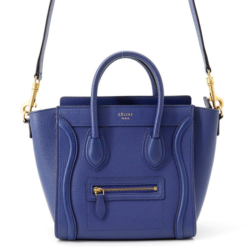 セリーヌ ハンドバッグ ラゲージシリーズ ナノショッパー レザー 168243 CELINE 2wayショルダーバッグ