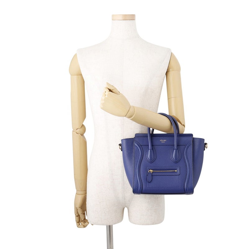 セリーヌ ハンドバッグ ラゲージシリーズ ナノショッパー レザー 168243 CELINE 2wayショルダーバッグ